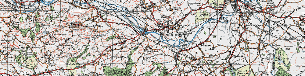 Old map of Horbury Bridge in 1925