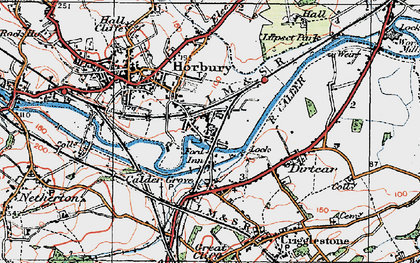 Old map of Horbury Junction in 1925