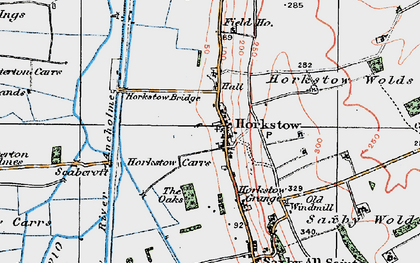 Old map of Horkstow in 1924