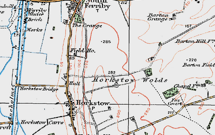 Old map of Horkstow Wolds in 1924