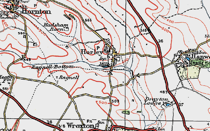 Old map of Horley in 1919