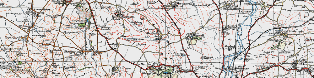 Old map of Horley in 1919
