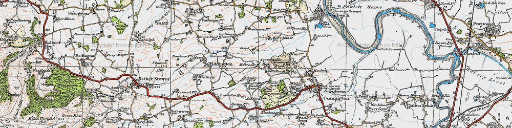 Old map of Horn Hill in 1919
