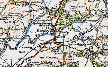 Old map of Hornby in 1924
