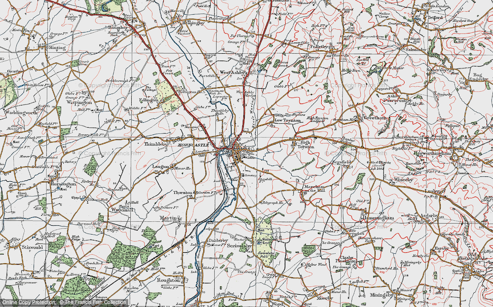 Old Map of Horncastle, 1923 in 1923