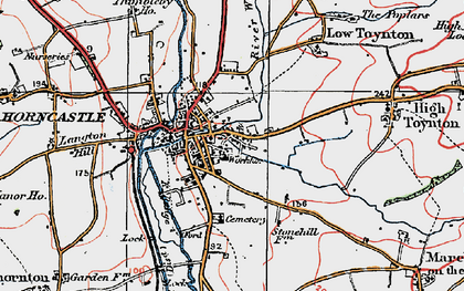 Old map of Horncastle in 1923