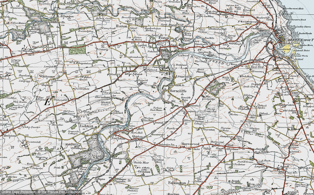 Old Map of Horncliffe, 1926 in 1926