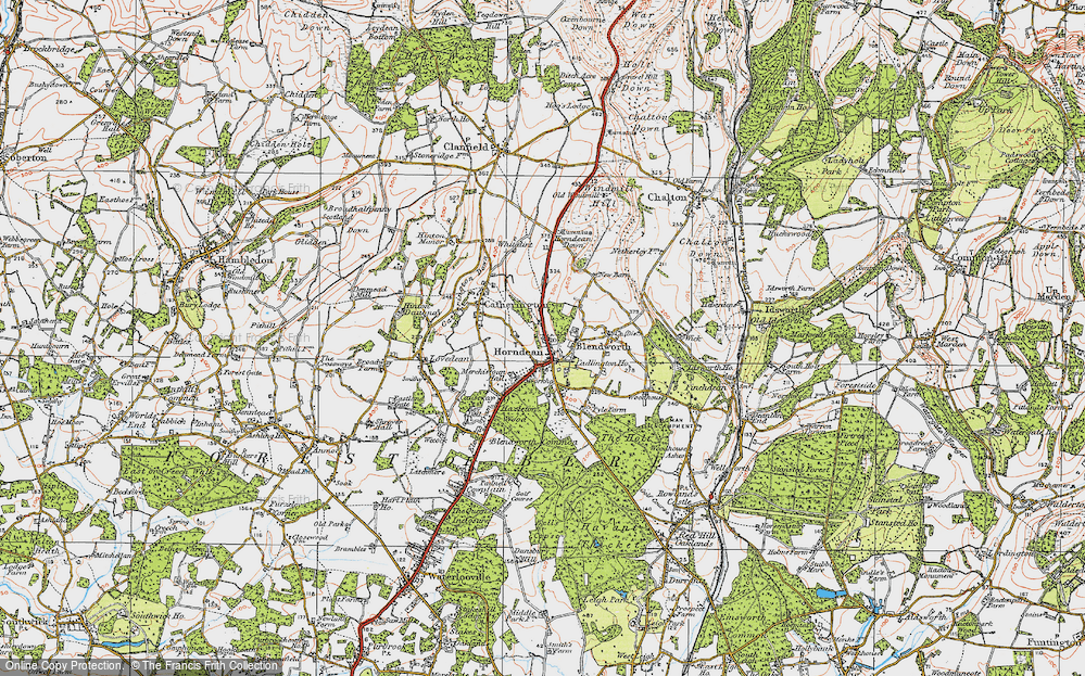 Old Map of Horndean, 1919 in 1919