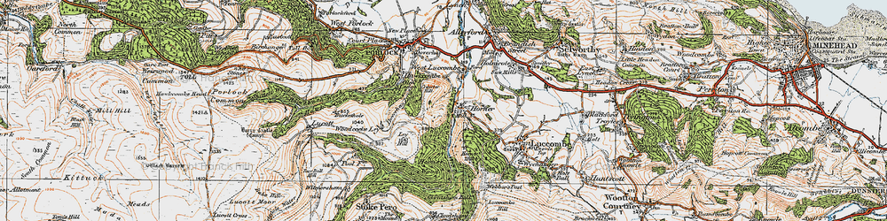 Old map of Woodcocks Ley in 1919