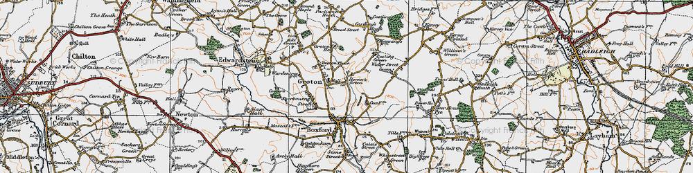 Old map of Horner's Green in 1921