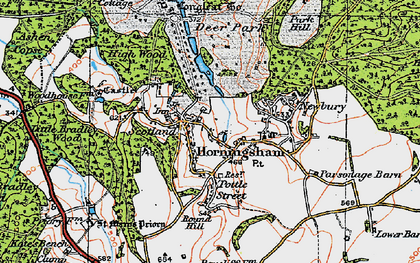 Old map of Woodhouse Castle (rems of) in 1919
