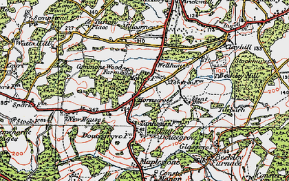 Old map of Horns Cross in 1921
