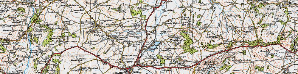 Old map of Hornsbury in 1919