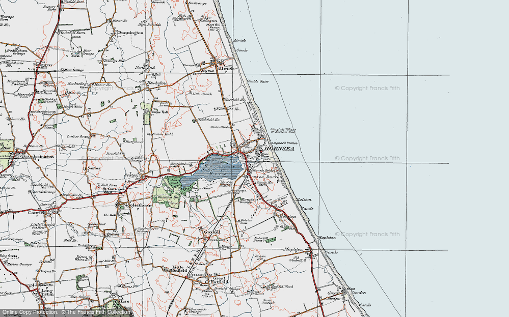 Old Map of Hornsea, 1924 in 1924