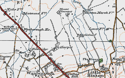 Old map of Horpit in 1919