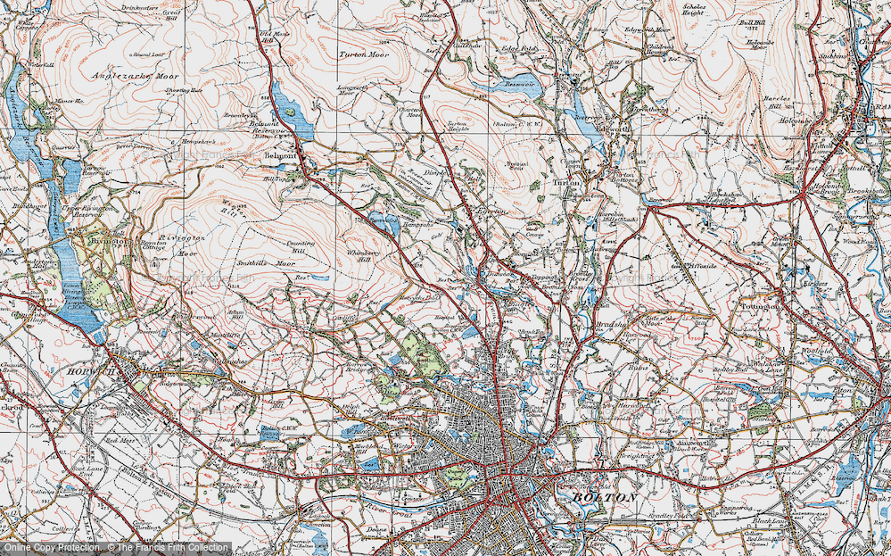 Old Map of Horrocks Fold, 1924 in 1924
