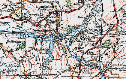 Old map of Horse Bridge in 1921