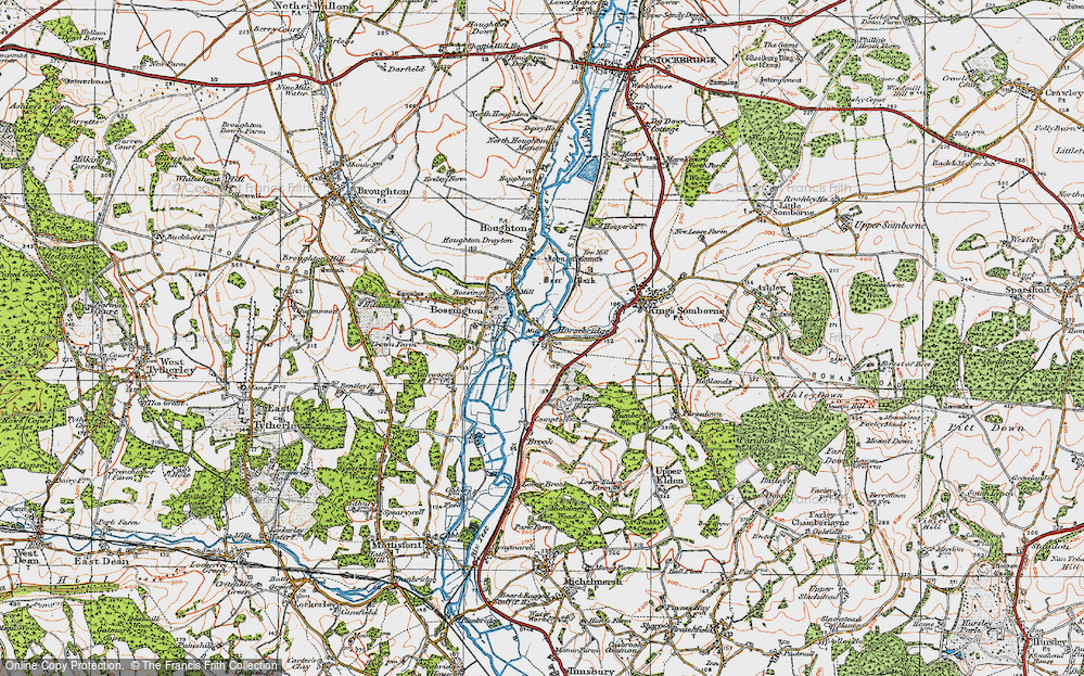 Old Map of Horsebridge, 1919 in 1919