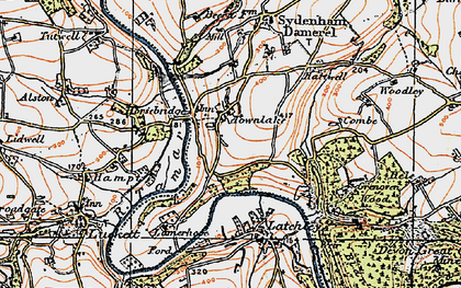 Old map of Horsebridge in 1919