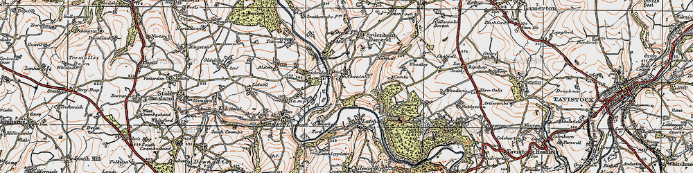 Old map of Horsebridge in 1919