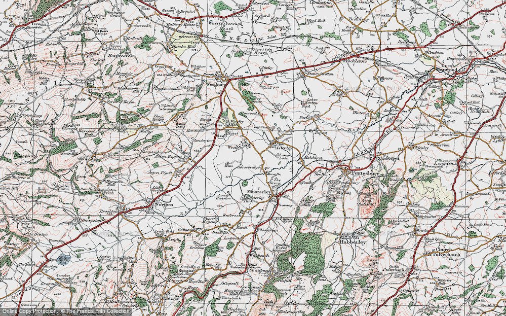 Old Map of Horsebridge, 1921 in 1921