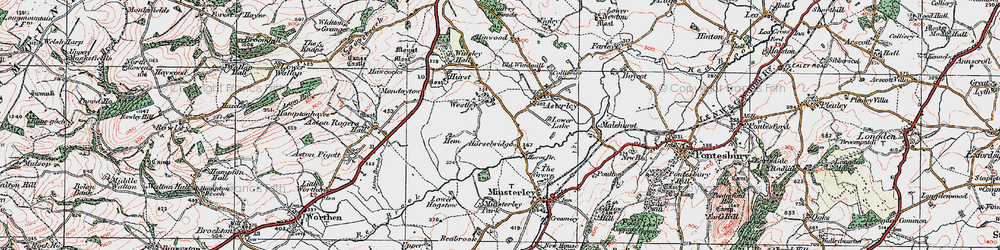 Old map of Horsebridge in 1921