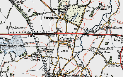 Old map of Horsebrook in 1921