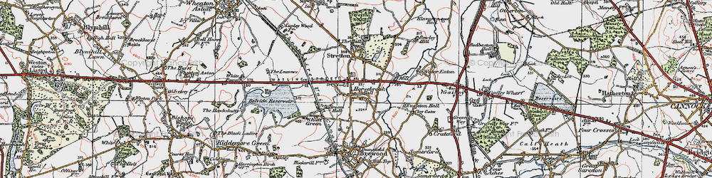 Old map of Horsebrook in 1921