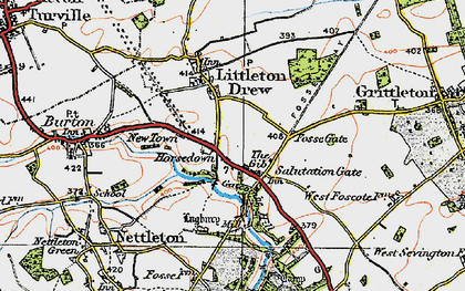 Old map of Horsedown in 1919