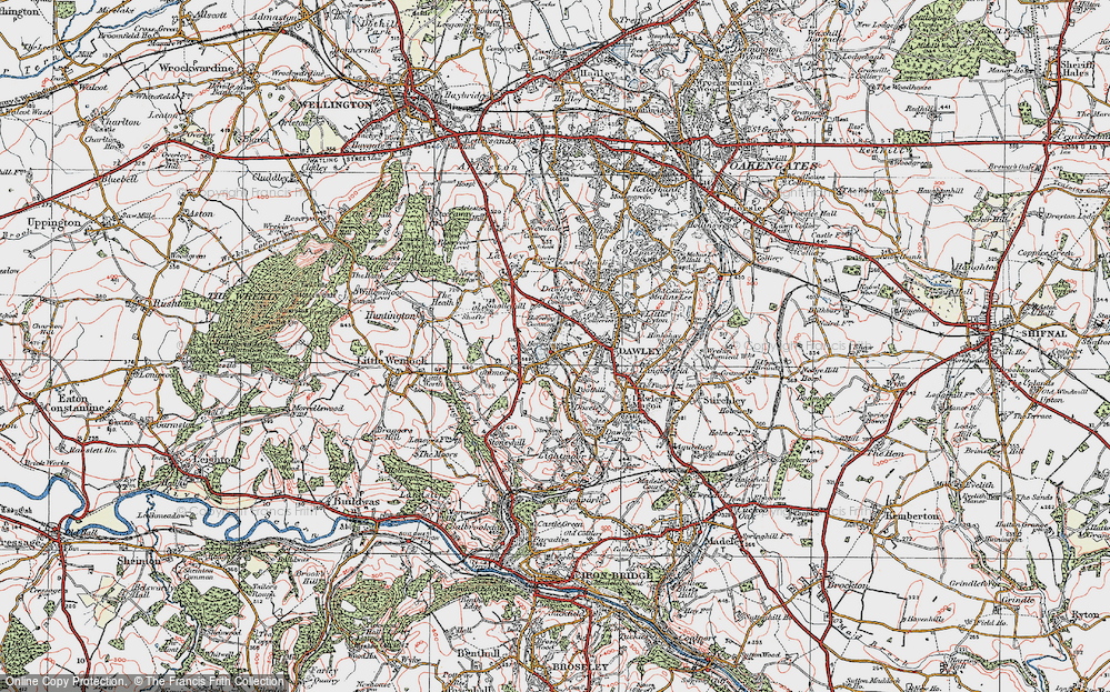 Old Map of Horsehay, 1921 in 1921