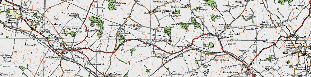 Old map of Horseheath in 1920