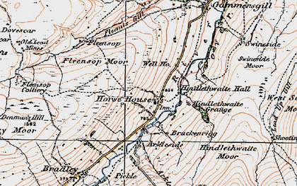 Old map of Horsehouse in 1925