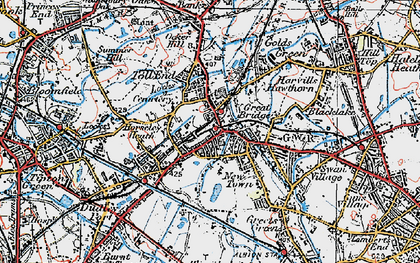 Old map of Horseley Heath in 1921