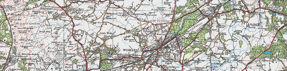 Old map of Horsell in 1920