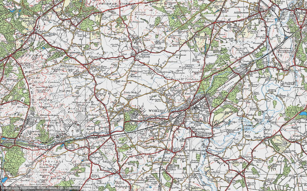 Old Map of Horsell Birch, 1920 in 1920