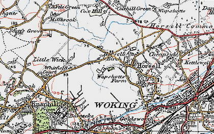 Old map of Horsell Birch in 1920