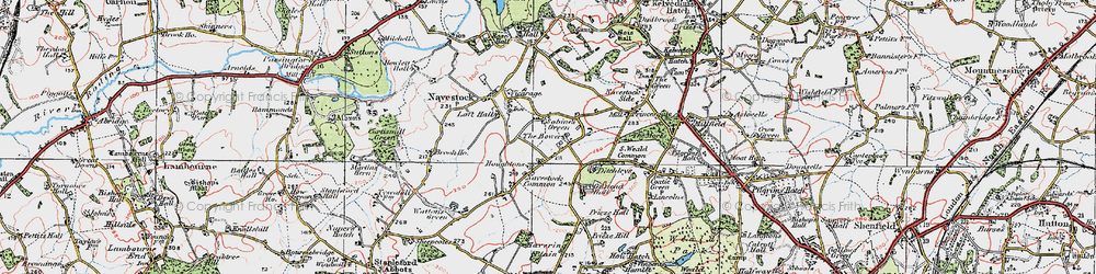 Old map of Horseman Side in 1920