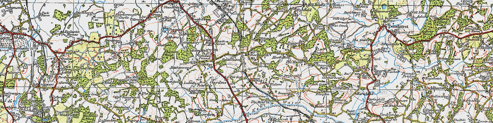 Old map of Wickens in 1920