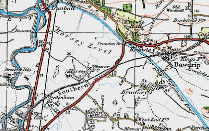 Old map of Horsey in 1919