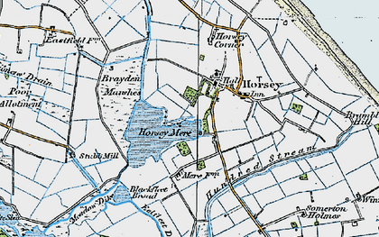 Old map of Horsey in 1922
