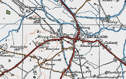 Old map of Horsey Down in 1919