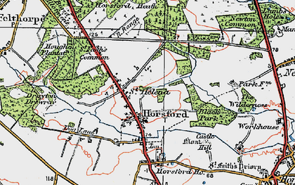 Old map of Black Park in 1922