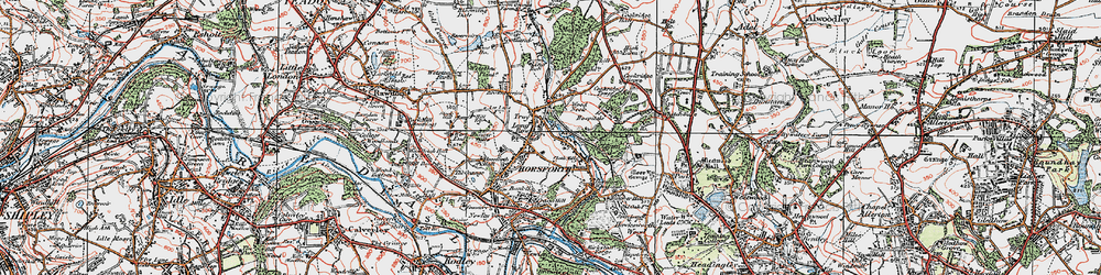 Old map of Horsforth in 1925