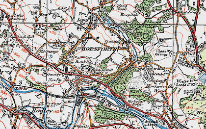 Old map of Horsforth Woodside in 1925
