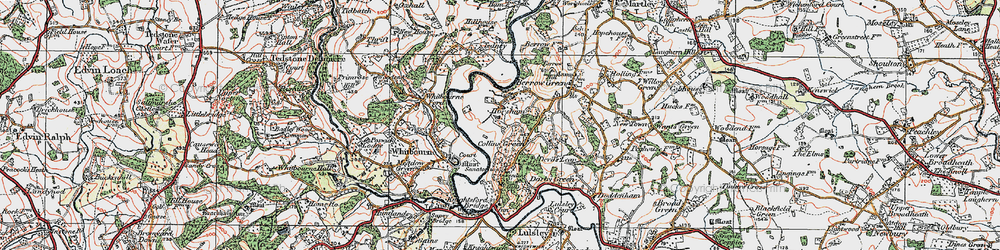 Old map of Horsham in 1920