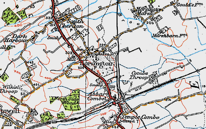 Old map of Horsington in 1919