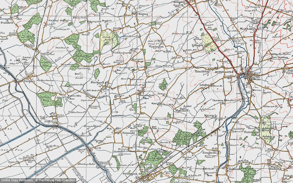 Old Map of Horsington, 1923 in 1923