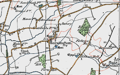 Old map of Horsington in 1923