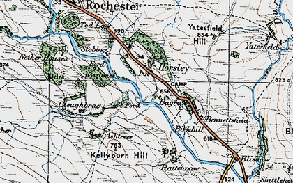 Old map of Yatesfield in 1926