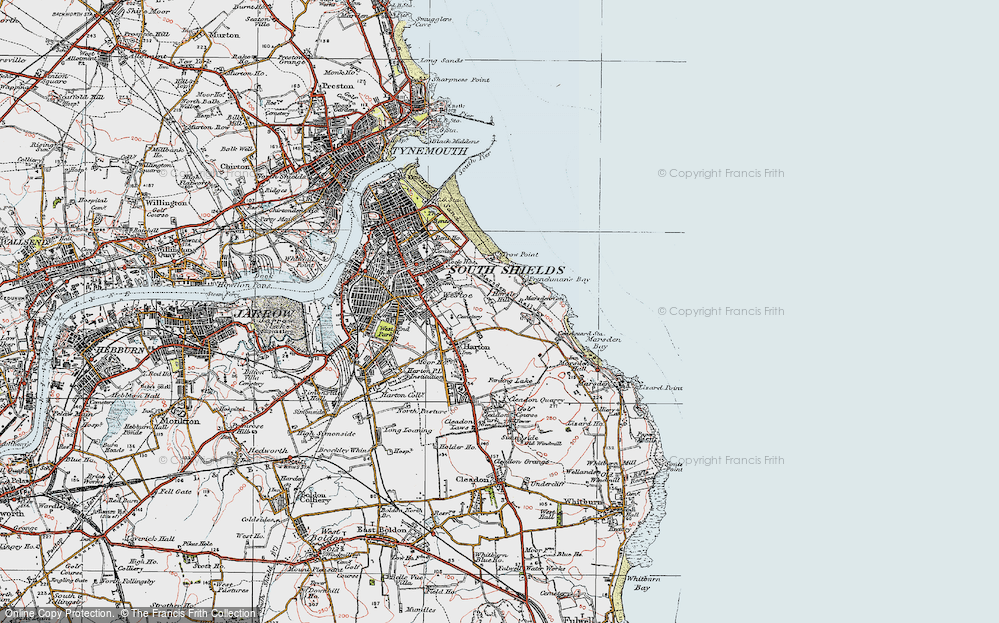 Old Map of Horsley Hill, 1925 in 1925